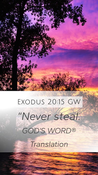 Exodus 20:15 GW Bible Verse Image