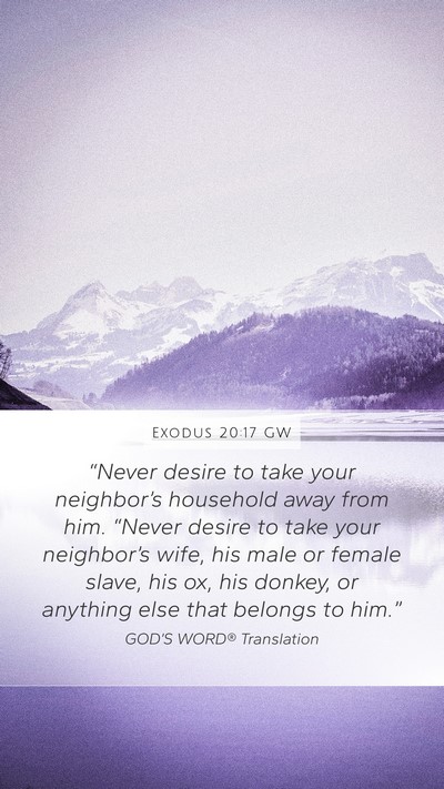 Exodus 20:17 GW Bible Verse Image