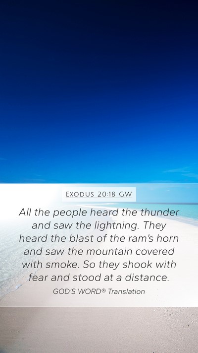 Exodus 20:18 GW Bible Verse Image