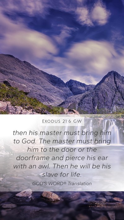 Exodus 21:6 GW Bible Verse Image