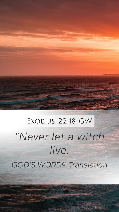 Exodus 22:18 GW Bible Verse Image