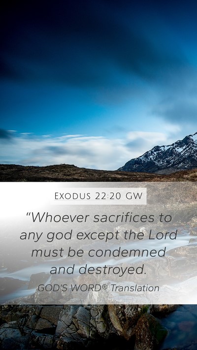 Exodus 22:20 GW Bible Verse Image