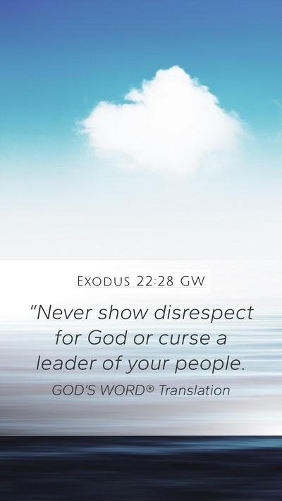 Exodus 22:28 GW Bible Verse Image