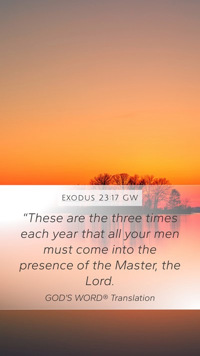 Exodus 23:17 GW Bible Verse Image