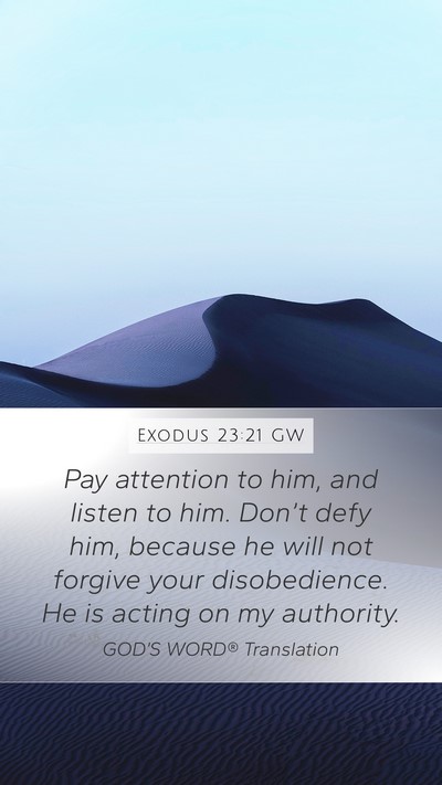 Exodus 23:21 GW Bible Verse Image