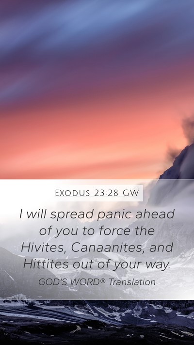 Exodus 23:28 GW Bible Verse Image