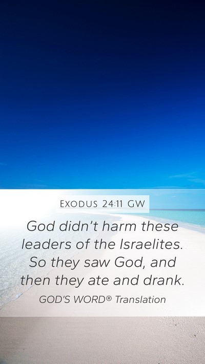 Exodus 24:11 GW Bible Verse Image