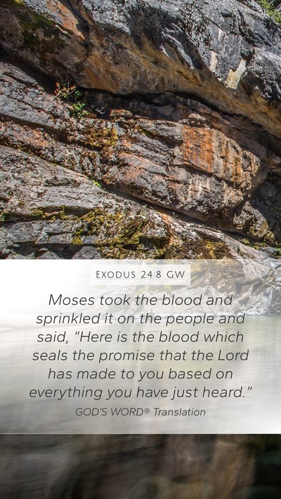 Exodus 24:8 GW Bible Verse Image