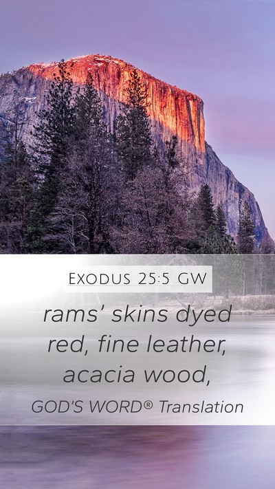 Exodus 25:5 GW Bible Verse Image
