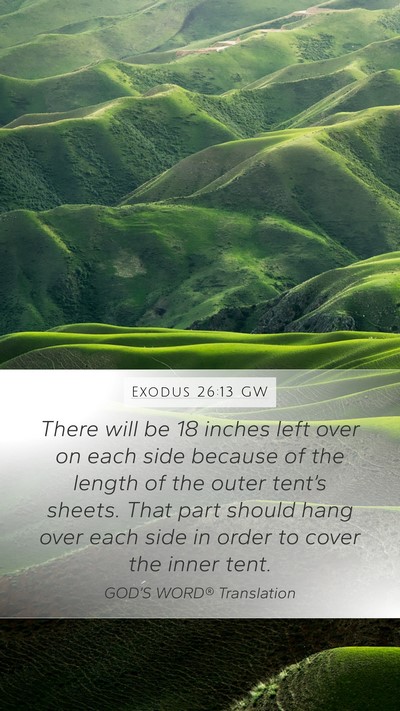 Exodus 26:13 GW Bible Verse Image