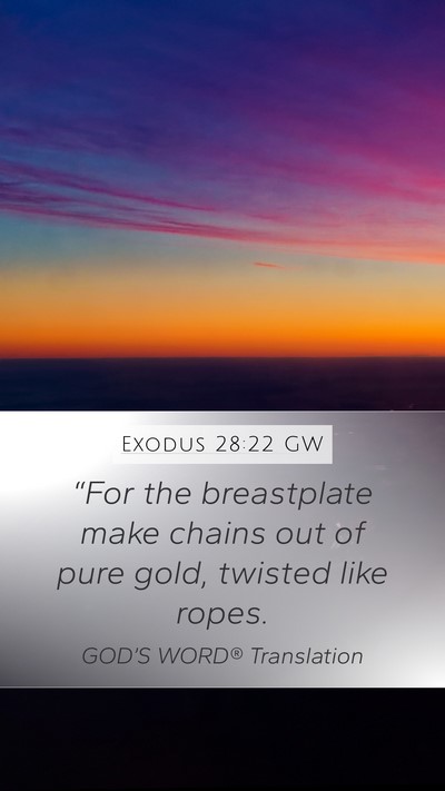 Exodus 28:22 GW Bible Verse Image