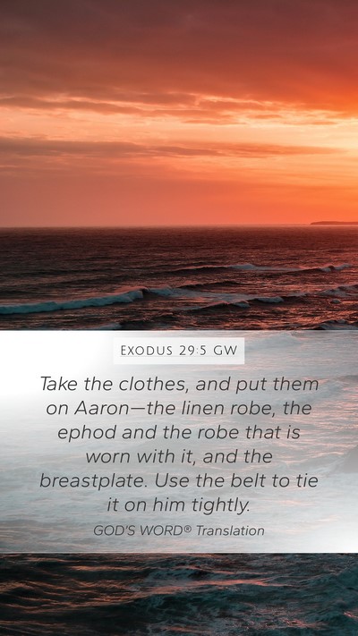 Exodus 29:5 GW Bible Verse Image