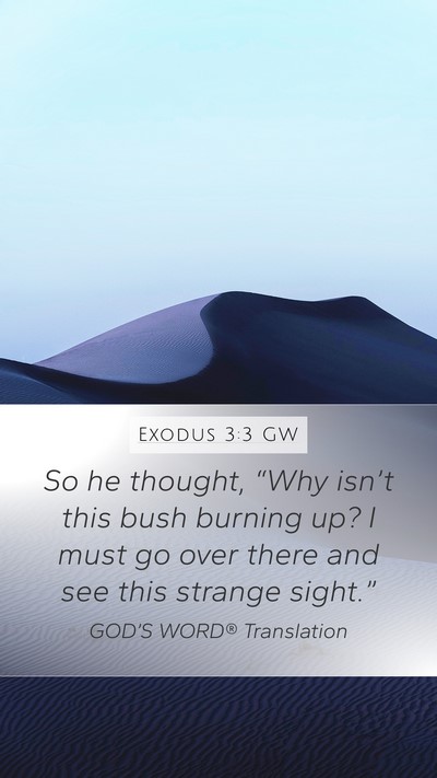 Exodus 3:3 GW Bible Verse Image