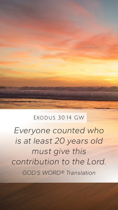 Exodus 30:14 GW Bible Verse Image