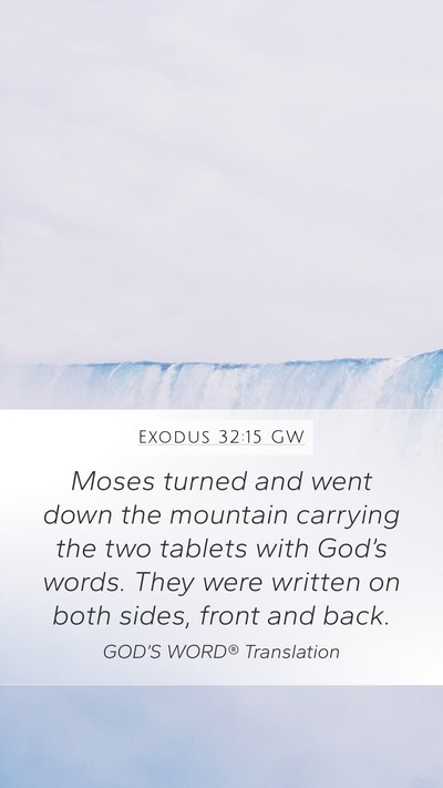 Exodus 32:15 GW Bible Verse Image