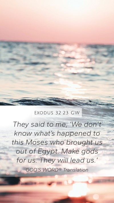 Exodus 32:23 GW Bible Verse Image