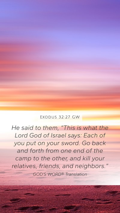 Exodus 32:27 GW Bible Verse Image