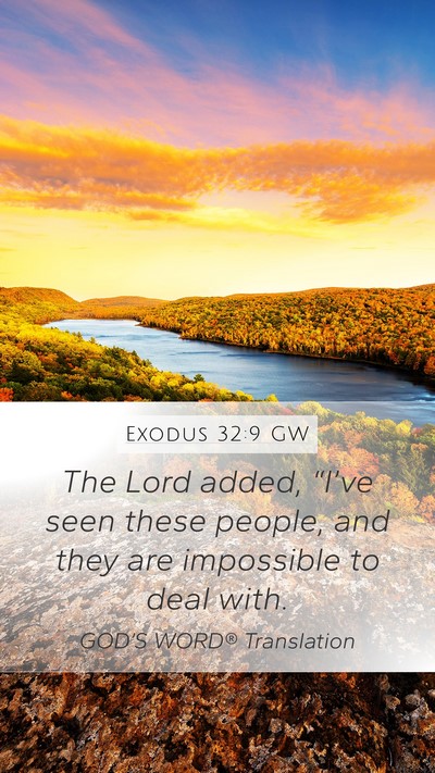 Exodus 32:9 GW Bible Verse Image