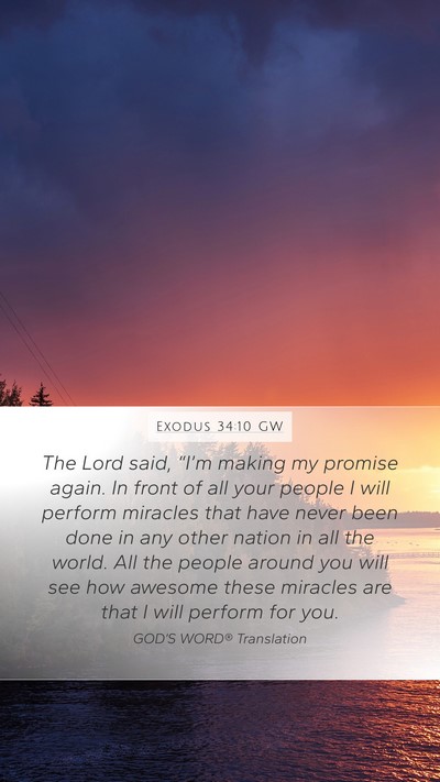 Exodus 34:10 GW Bible Verse Image