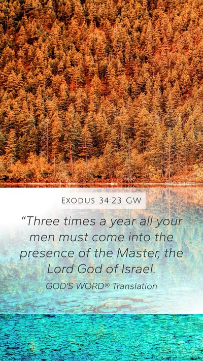 Exodus 34:23 GW Bible Verse Image