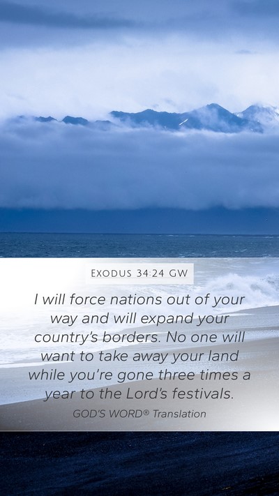 Exodus 34:24 GW Bible Verse Image