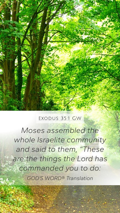 Exodus 35:1 GW Bible Verse Image