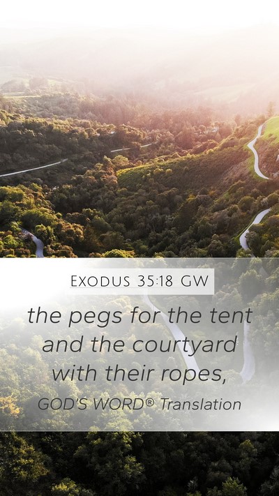 Exodus 35:18 GW Bible Verse Image