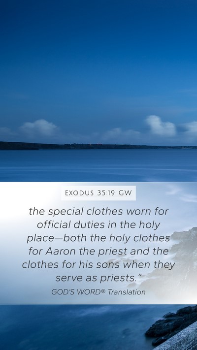 Exodus 35:19 GW Bible Verse Image