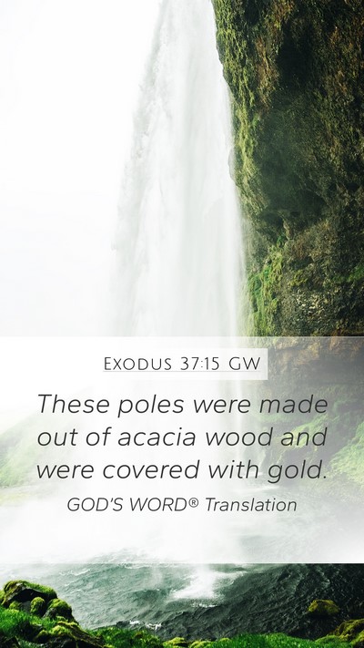 Exodus 37:15 GW Mobile Phone Wallpaper - These poles were made out of acacia wood and were - Mobile Bible Verse Wallpaper