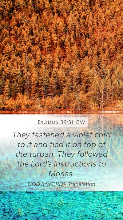 Exodus 39:31 GW Bible Verse Image