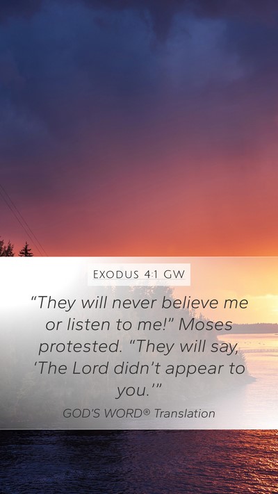 Exodus 4:1 GW Bible Verse Image
