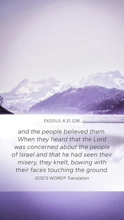 Exodus 4:31 GW Bible Verse Image