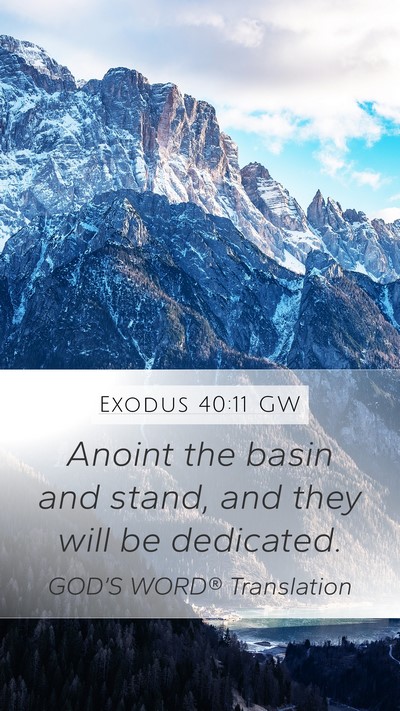 Exodus 40:11 GW Bible Verse Image