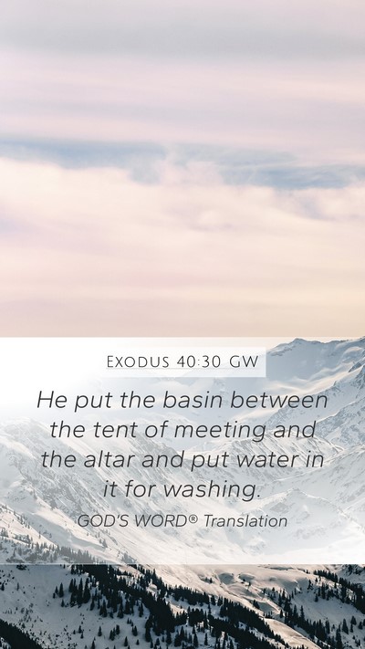 Exodus 40:30 GW Bible Verse Image