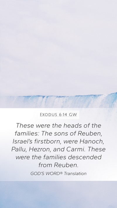 Exodus 6:14 GW Bible Verse Image