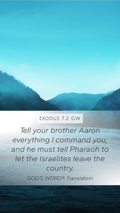 Exodus 7:2 GW Bible Verse Image
