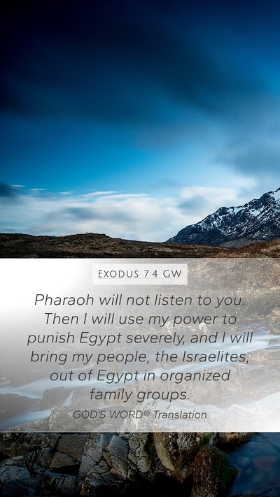Exodus 7:4 GW Bible Verse Image