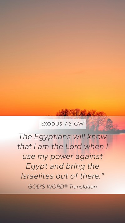 Exodus 7:5 GW Bible Verse Image