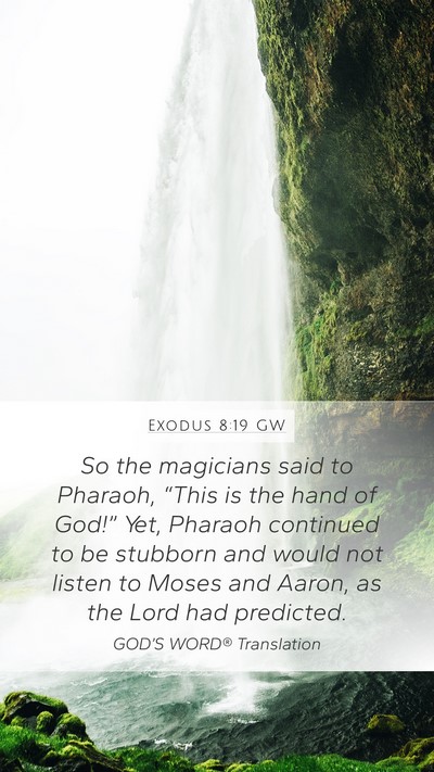 Exodus 8:19 GW Bible Verse Image