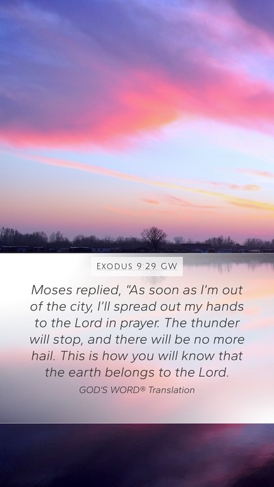 Exodus 9:29 GW Bible Verse Image