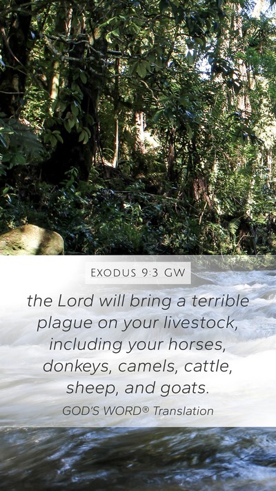 Exodus 9:3 GW Bible Verse Image