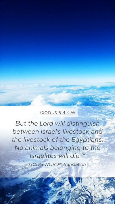 Exodus 9:4 GW Bible Verse Image