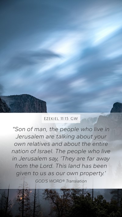 Ezekiel 11:15 GW Bible Verse Image