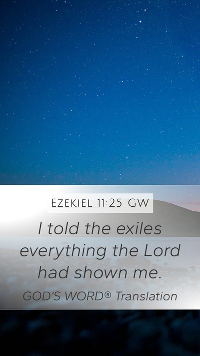 Ezekiel 11:25 GW Bible Verse Image