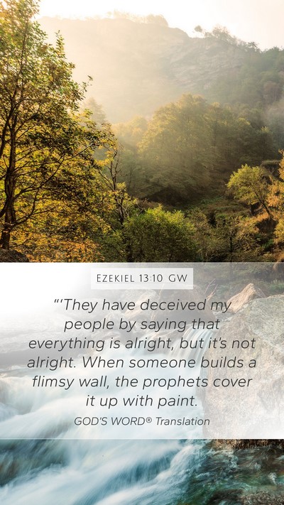 Ezekiel 13:10 GW Bible Verse Image