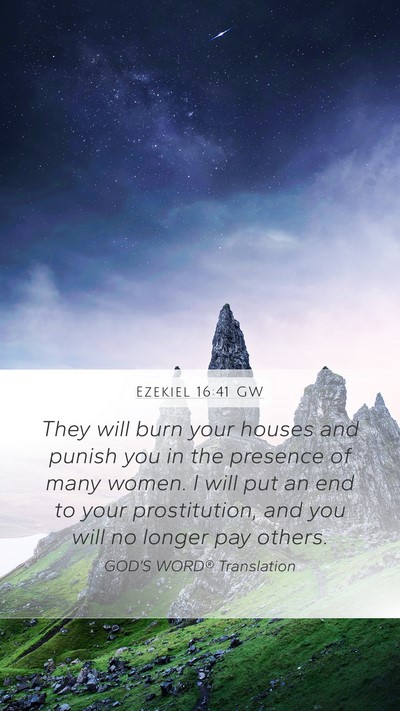 Ezekiel 16:41 GW Bible Verse Image