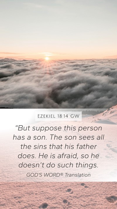 Ezekiel 18:14 GW Bible Verse Image