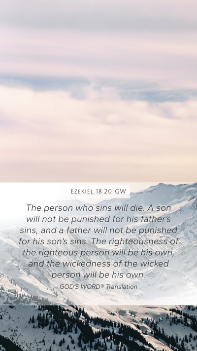 Ezekiel 18:20 GW Bible Verse Image