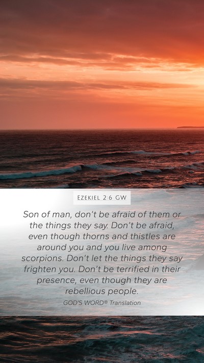 Ezekiel 2:6 GW Bible Verse Image