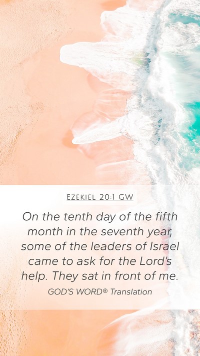 Ezekiel 20:1 GW Bible Verse Image